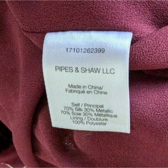 Veronica Beard Leighton Dress 4 Red Silver Metallic Leopard Print Midi Cocktail - Picture 8 of 8